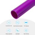 thumbnail image 3 of Uxcell Rigid Round Pipe Purple 1.38 x 1.57"(ID*OD) High Impact for Water Pipe Crafts Cable Sleeve, 3 of 6
