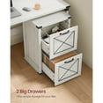 thumbnail image 3 of VASAGLE File Cabinet, Filing Cabinet with 2 File Drawers, Printer Stand, Fit A4, Letter Size, Hanging File Folders, Modern Farmhouse Style, for Home Office, Study, Rustic White UOFC048T73, 3 of 6