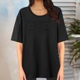 thumbnail image 2 of Mujer Verano Tallas grandes Casual Suelto Sólido Manga corta Tops Mujer Blusa Fridja  ghk2734, 2 of 5