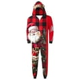thumbnail image 2 of Odeerbi Christmas Onesie Pajamas for Family Holiday Sleep Jumpsuit Long Sleeve Family Christmas Pajamas Matching Sets Dad Printed Loungewear Jumpsuit Sleepwear Xmas PJs Set Red, 2 of 7