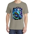 thumbnail image 2 of Wild Bobby, Great White Shark Species in Ocean, Animal Lover, Garment-Dyed Washed Look Short Sleeve T-Shirt, Sand, Medium, 2 of 3