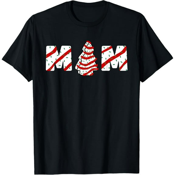 Premium model-Unisex-100% cotton-Christmas Tree Cake Matching Family Party Pajama Mom T-Shirt