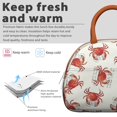 thumbnail image 3 of Reusable Crab Lnsulated Lunch Bag for Women & Men - Leakproof Water-Resistant Cooler Tote, Large Capacity for Work,Travel,Picnic,Beach & Office., 3 of 4