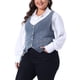 thumbnail image 4 of Chalecos de mezclilla para mujeres de tallas grandes Agnes Orinda, tops sin mangas, chaqueta casual de botón, 4X gris azul, 4 of 6