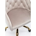 thumbnail image 6 of Desk Chair Modern Swivel Accent Velvet Office Chair, Adjustable Armchair with Gold Base, Modern Leisure Arm Chair for Living Room/Bed Room(Gray), 6 of 8