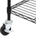 thumbnail image 7 of 5 Tier Storage Shelves,Heavy Duty Wire Shelving Rack with Wheels, Adjustable Rolling Shelving Unit with NSF Certified , 800 Lbs Capacity, For Kitchen, Pantry, Garage,18"D X 35.5"W X 71"H,Black, 7 of 7