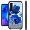 thumbnail image 1 of Compatible with TCL 20XE Hybrid Fusion Guard Phone Case Cover (Blue Peony Flower), 1 of 1