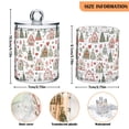 thumbnail image 5 of Yayeee 4 Pack Qtip Holder Bathroom Cotton Swab Canister with Lid Clear Dispenser Set, Nordic Christmas House, 5 of 6
