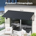 thumbnail image 4 of BACKYARD BEAUTIFUL Metal Awning 90" x 36", Front Door and Window Canopy with Powder-Coated Frame, Weather Resistant Sun and Rain Shelter for Patio, Entrance, Porch and Balcony, Brown, 4 of 9