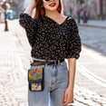thumbnail image 5 of Secure Travel Neck Wallet Passport Holder Adjustable Strap For Men & Women 6*7.5in Colorful Flowers & Peace Signs, 5 of 6