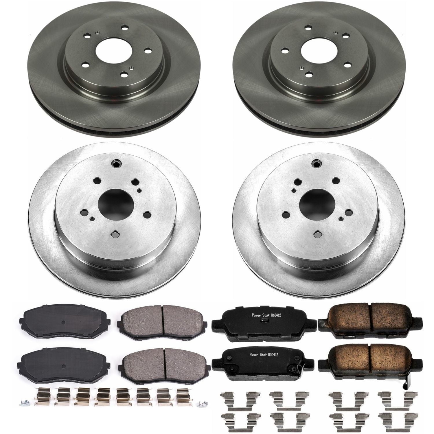 PowerStop Front and Rear Stock Replacement Brake Pad and Rotor Kit Fits: SUZUKI Select Models KOE6090