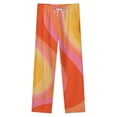 thumbnail image 4 of Swirling Orange Pink Yellow Lines Winter Female Pants Flannel High Waist Women Pants Lady Warm Straight Leg Plush Trousers, 4 of 7