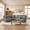 Gray, variant on Ellesophas 109" Wide Faux Leather Sectional Sofa, 7-Piece L Shaped Couch with Storage Console and Cup Holders, Modular Sectional for Living Room