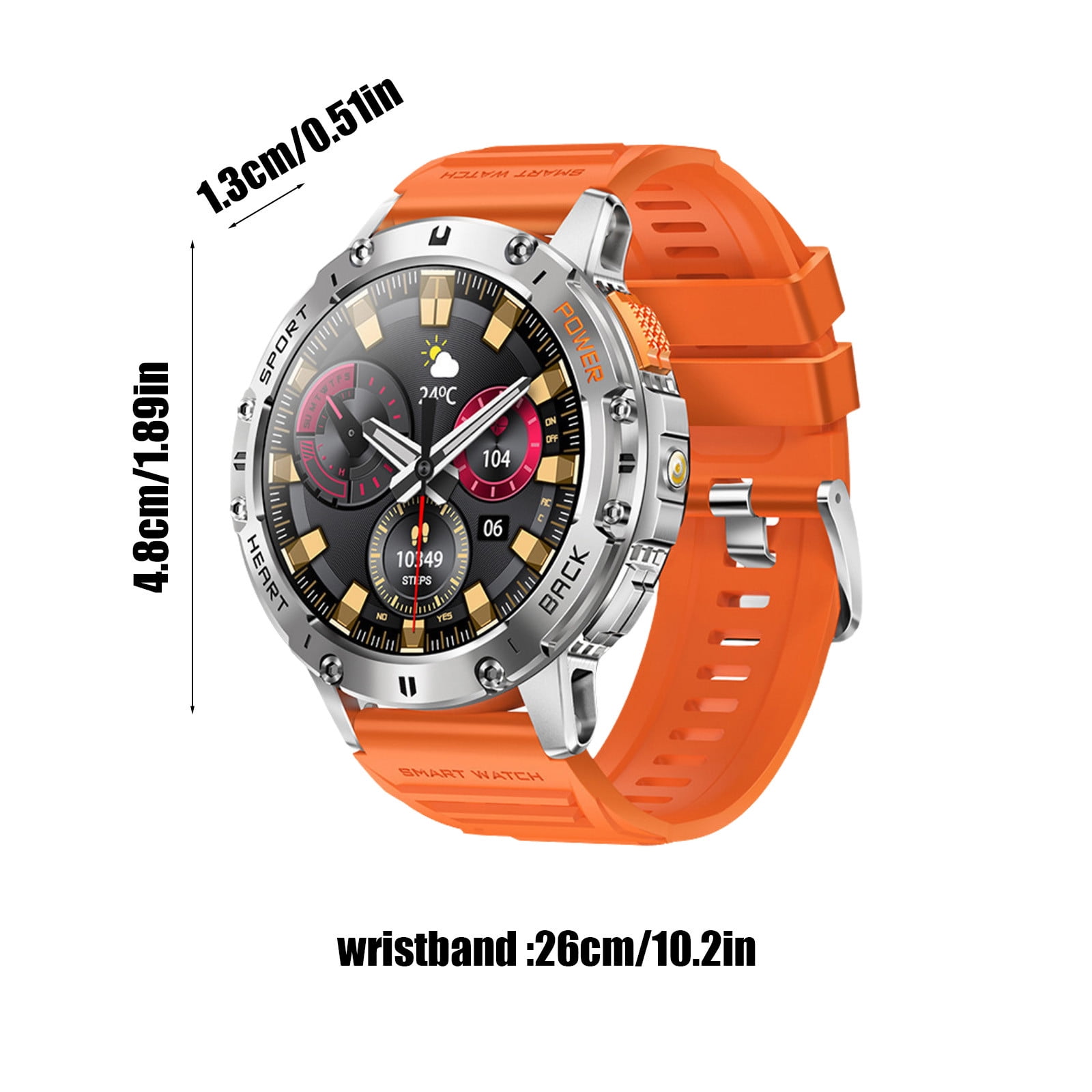 AZXY Smartwatch,Smart Watch for Android,Fitness Smart Watches,Bluetooth Sports Touchscreen Health Smart Watches for Women Men with Talk Call and Text,Waterproof Fitness Trackers,Silver