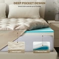 thumbnail image 3 of BEDLORE Memory Foam Mattress Topper Twin, 2" Gel Memory Foam Plus 2" Fluffy Pillow Top Pad for Back Pain, Breathable and Supportive, 3 of 10
