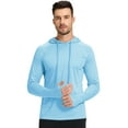 thumbnail image 2 of Satankud Men's UPF 50+ Long Sleeve Sunscreen Hoodie UV Sun Protection Hoodie with Thumbholes for Workout Fishing Hiking Sports Long Sleeve Hoodie Sky Blue 4XL, 2 of 7