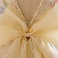 thumbnail image 5 of Mercatoo 𝐍ewborn Baby Girl Puff Sleeve Bowknot Dress Princess Toddler Tutu Flower Girl Holiday P𝐚rty Dresses, 5 of 5