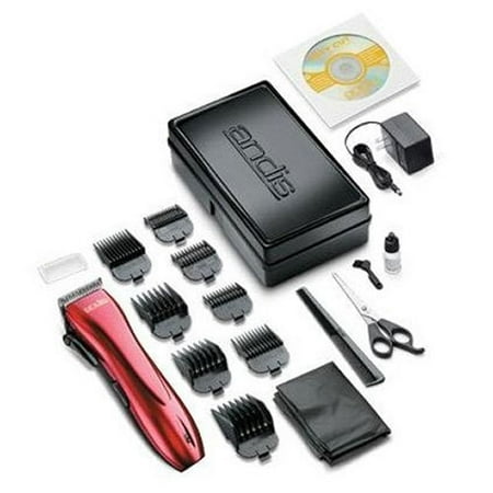 andis 18pc cordless fade clipper red walmart com