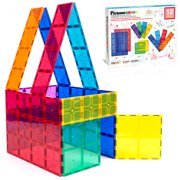PicassoTiles Large Magnetic Tiles Building Blocks for Kids - 12PCS STEM Construction Educational Toy