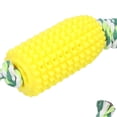 thumbnail image 6 of YAHHU Corn‑Shaped Teething & Teeth‑Cleaning Dog Toy with Cotton Rope – Bite‑Resistant TPR, Dual‑Side Channels for Toothpaste & Treats, 6 of 13