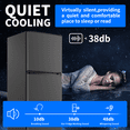 thumbnail image 3 of CALLIEVER 2 Door with Freezer Mini Fridge,4.5 Cu.ft Compact Refrigerator,Mini Refrigerator for Kitchen Apartment and Office,Dark Grey, 3 of 9