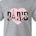 thumbnail image 4 of Inktastic Paris Pink Heart Eiffel Tower with Flowers Youth T-Shirt, 4 of 5