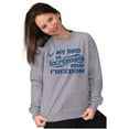 thumbnail image 4 of US Air Force My Bro Defending Freedom Unisex Plus Size Sweatshirt Brisco Brands 2X, 4 of 5