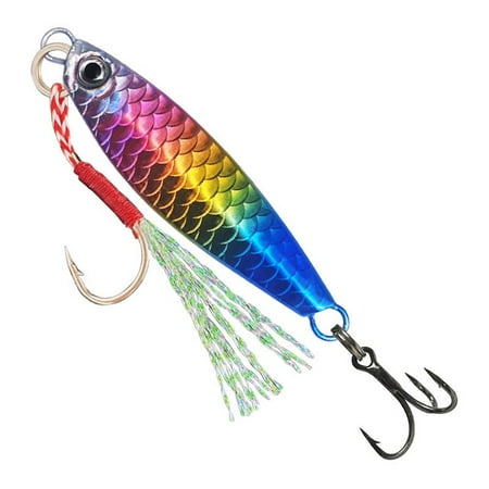 Fish Wobbler Sinking Hard Artificial Bait Metal Spinner Cast Jig Spoon Lure 1#10G Mingyiq Inc