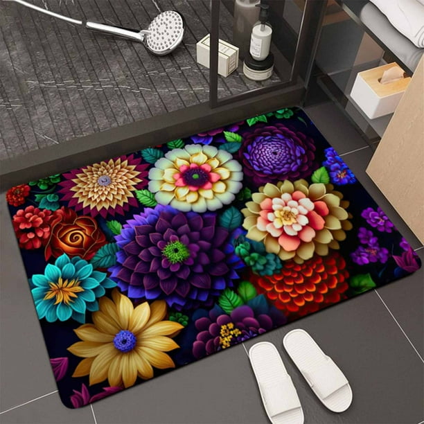 Alfombra de Baño Absorbente de Diatomeas (40 X 60 Cm) | Alfombra de Sílice de Secado Rápido, Antideslizante, con Absorción de Agua, para Baño, Cocina y Entrada.