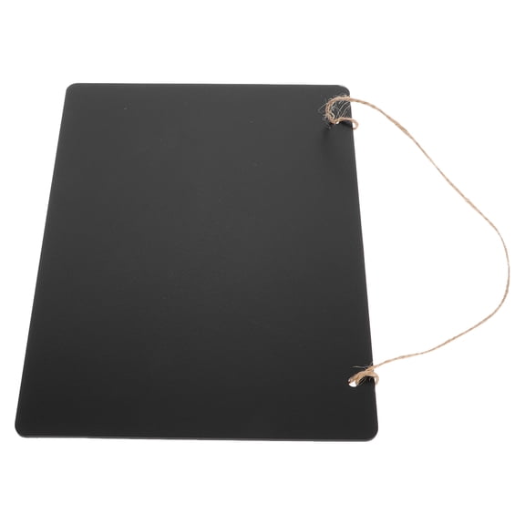 Beaupretty Double Sided Black Chalkboard Sign Reusable Hanging Message Board with Rope