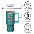 thumbnail image 3 of 30oz Holiday Tumbler with Straw and Handle, Santa Claus Stainless Steel Insulated Cup Gifts for Women Men, 3 of 5