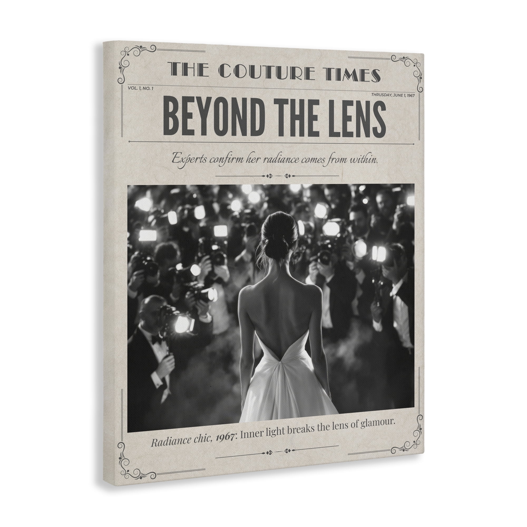 The Couture Times Magazine Canvas Wall Art, design by A Barefoot Stylist
