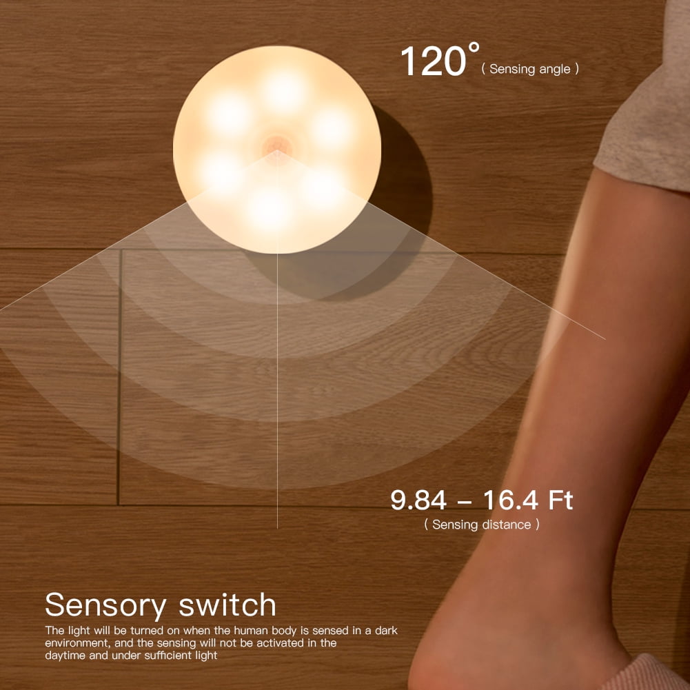 Kepooman 1 Pack Adjustable Battery Powered Motion Sensor Lights for Wardrobe Stairs Steps