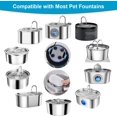 thumbnail image 2 of Replacement Filters for Most 108oz/3.2L Cat Water Fountain Stainless Steel, Water Fountain Filter with Carbon Filter and Pre-Sponge, Super Quiet Dog Water Dispenser 8+8 Pack, 2 of 7