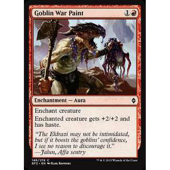 MtG Battle for Zendikar Common Goblin War Paint (Foil) #146