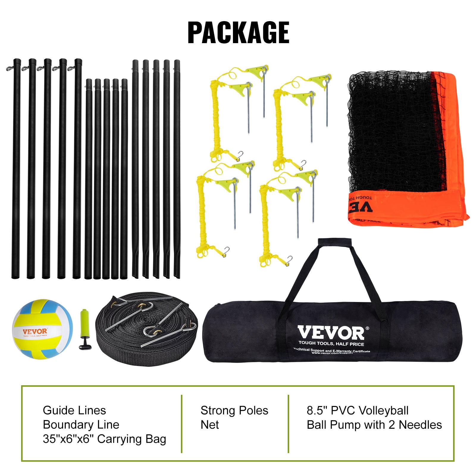 BENTISM 4-Way Volleyball Net ,Four Square Badminton Net Adjustable Heights- Backyard & Beach Game Set w/ Volleyball Ball & Carry Bag & Pump for Adults Kids, Quick Assemble