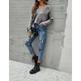 thumbnail image 3 of Solid Color Ribbed Sweater Gray Large, 3 of 4