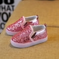 thumbnail image 6 of SILVERCELL Girl's Light Up Sequins Slip On Loafers Flashing LED Casual Shoes Flat Sneakers (Toddler/Little Kid), 6 of 13