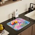 thumbnail image 5 of Yayeee Dish Drying Mat for Kitchen Counter 16" x 18" Microfiber Super Absorbent Coffee Decorative Pad, Gradient Starfish Pattern, 5 of 9