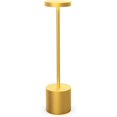 thumbnail image 1 of Lampe de Table à LED Sans Fil Dimmable en Aluminium, Lampe de Bureau pour une Utilisation Intérieure / Extérieure, Restaurant dans la Batterie Rechargeable 6000mAh H34cm USB Plug (Or)., 1 of 5