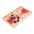 thumbnail image 5 of Futbolín de tamaño pequeño, dos en uno, ajedrez, interacción entre padres e hijos, juego de mesa de Hockey de madera, 5 of 5