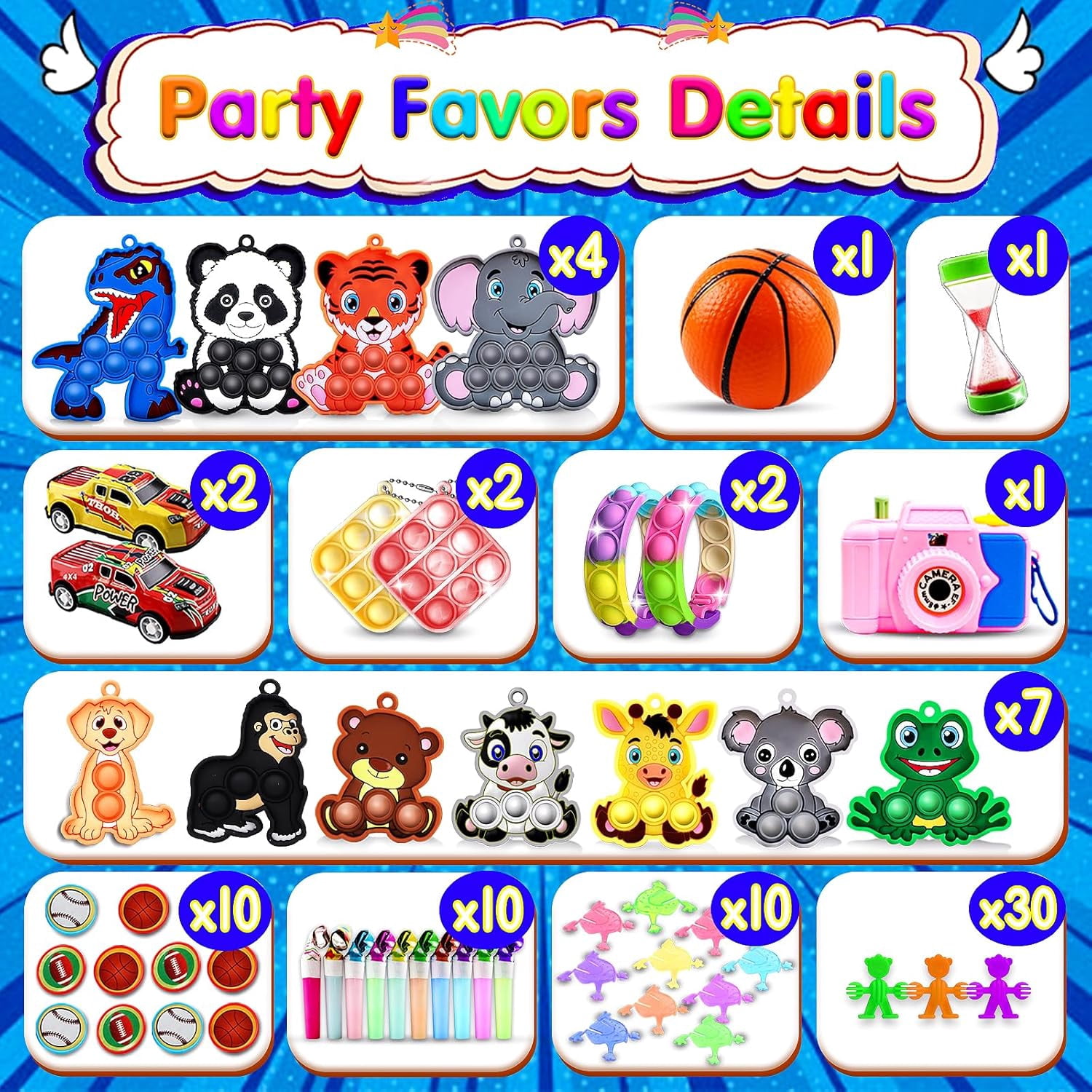 Monkey 320PCS Party Favors for Kids Fidget Toys,Treasure Box Toys for Classroom,Birthday Party Favors Goodie Bags Stuffers for Kids,Pinata Stuffers,Carnival Prizes,Fidgets for Classroom Prizes