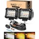 thumbnail image 1 of Luces LED tipo cápsula NAOEVO, 10 cm, blanco y ámbar para camión todo terreno, paquete de 2 unidades, 1 of 9