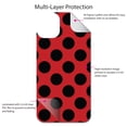 thumbnail image 4 of DistinctInk Custom SKIN / DECAL compatible with OtterBox Symmetry for iPhone 11 Pro MAX (6.5" Screen) - Black & Red Polka Dots, 4 of 5