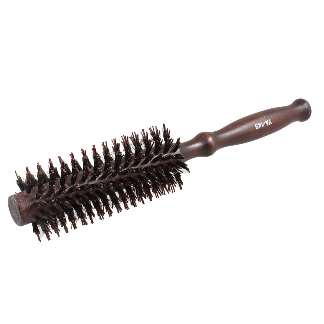Wooden Handle Diy Hairstyle Salon Round Hair Brush Comb Dark Brown For Ladies Walmart Com