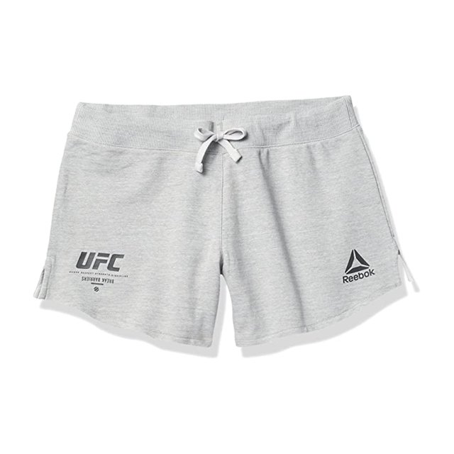 Reebok UFC Athletic Workout Shorts para mujer, gris, pequeño Reebok Ejercicio