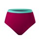 thumbnail image 4 of Gibobby Bikini para mujer Bikini Vintage de cintura alta para mujer, traje de baño con parte inferior, ropa de playa, parte inferior de Bikini con latera(Rosa caliente,G), 4 of 5