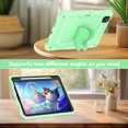 thumbnail image 5 of FJLBDE Case for iPad Pro 11 Inch 2022/2021/2020/2018 with Butterfly Stand, Shockproof Protective Tablet Cover with Shoulder Strap for Kids Girls, Green, 5 of 7