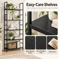 thumbnail image 2 of 5-Tier Modern Bookshelf, Tall Free Standing Open Bookcase with Metal Frame, Narrow Plant Stand and Display Storage Rack for Living Room, Home Office, Bedroom, 2 of 6