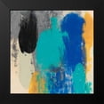 thumbnail image 2 of Goldberger, Jennifer 20x20 Black Modern Framed Museum Art Print Titled - Teal Schmear I, 2 of 5